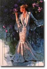 Original Painting, Twilight Villa by Richard Johnson