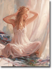 Original Painting, White Linen by Richard Johnson