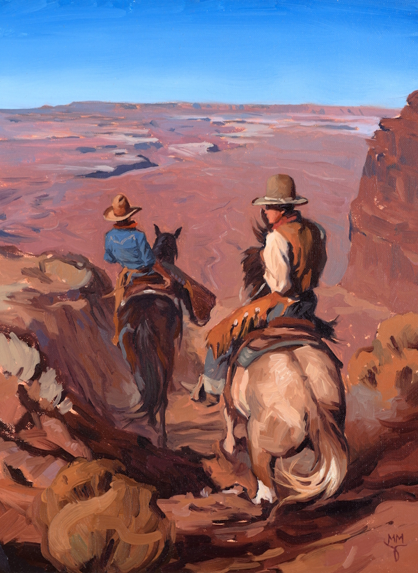 Original Oil on Canvas, On Top of the World by Mark Maggiori