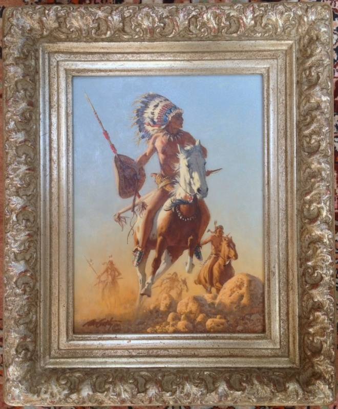 Original Oil on Canvas, The Chief by Frank McCarthy