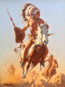 Original Oil on Canvas, The Chief by Frank McCarthy