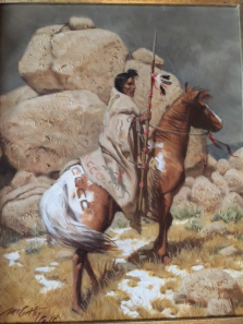 Original Oil on Canvas, The Sentinel by Frank McCarthy