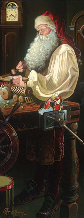 Father Christmas at the Workshop by Dean Morrissey