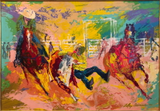 Original Painting, Bulldogging by LeRoy Neiman