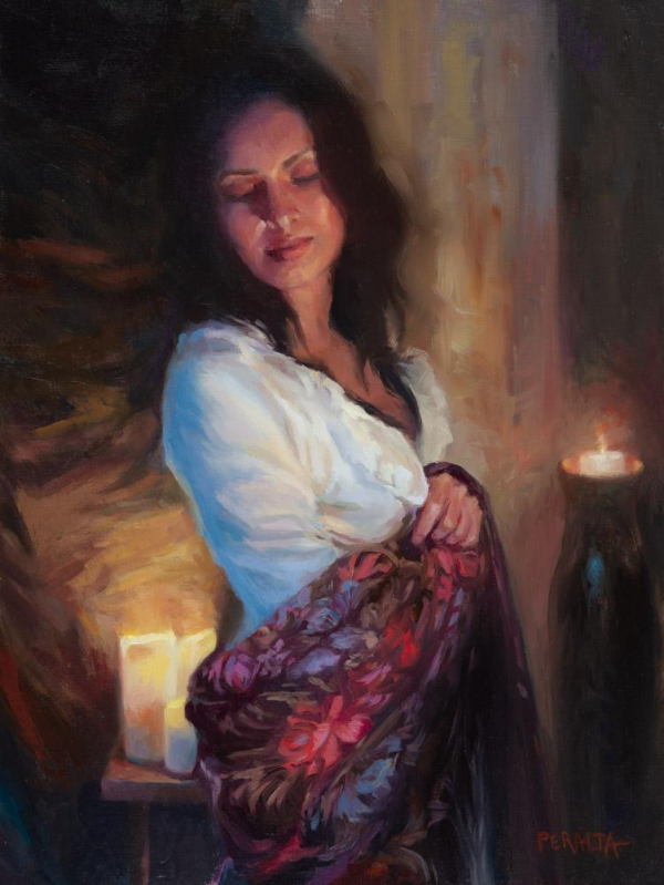 Original painting Candlelight Sonata by JoAnn Peralta