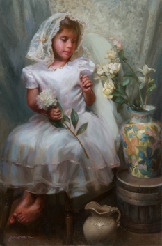 Original Painting, The Flower Girl by JoAnn Peralta