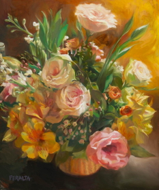 Original Painting, The Queen's Bouquet by JoAnn Peralta