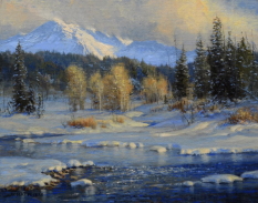 Original Painting, Winter's Gleam by Robert Peters