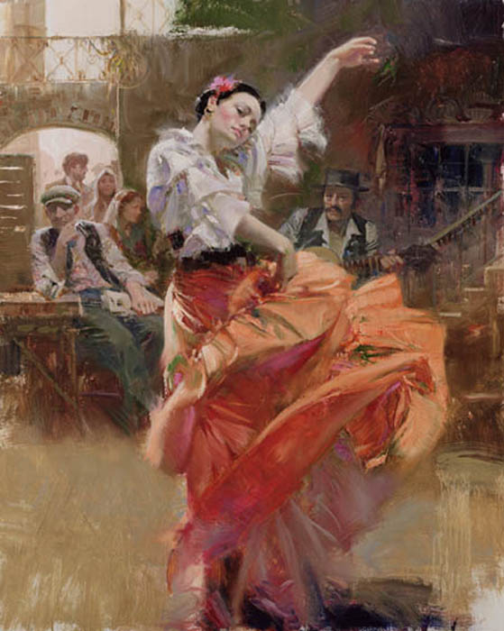 Flamenco In Red by Pino