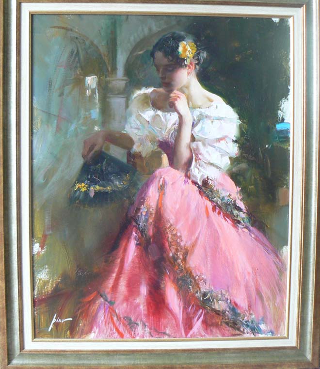 Original Painting, Flower of Spain by Pino
