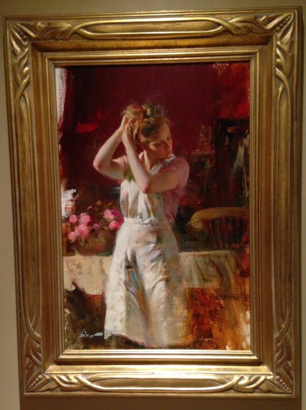 Original Painting, Getting Ready by Pino
