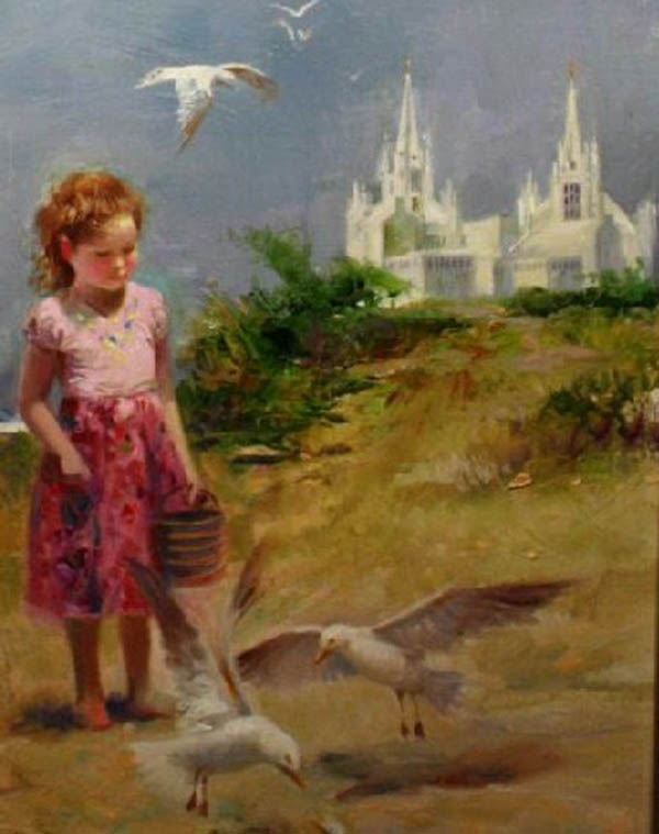Original Painting, Heavenly Breeze by Pino