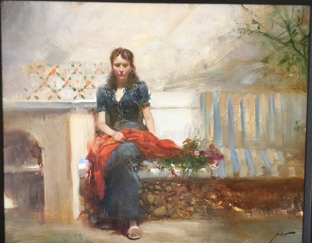Original Painting, On the Terrace by Pino