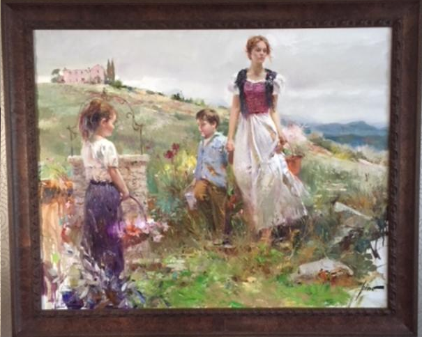 Original Painting, Beyond the Hills by Pino