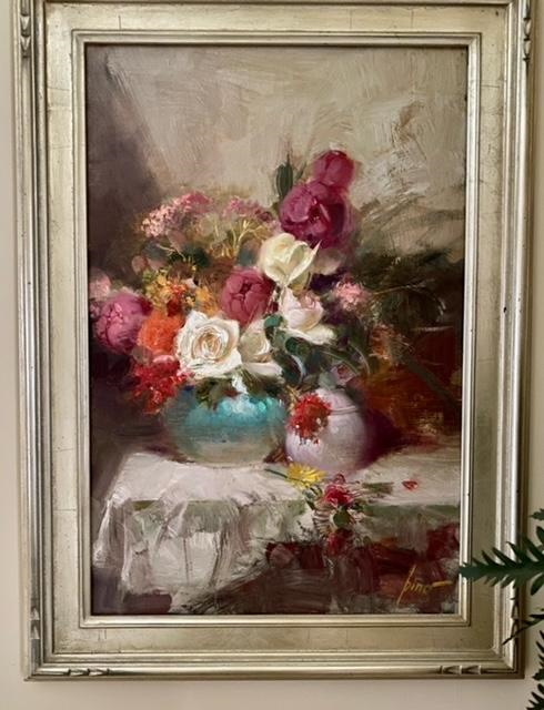 Original Painting, Flowers by Pino