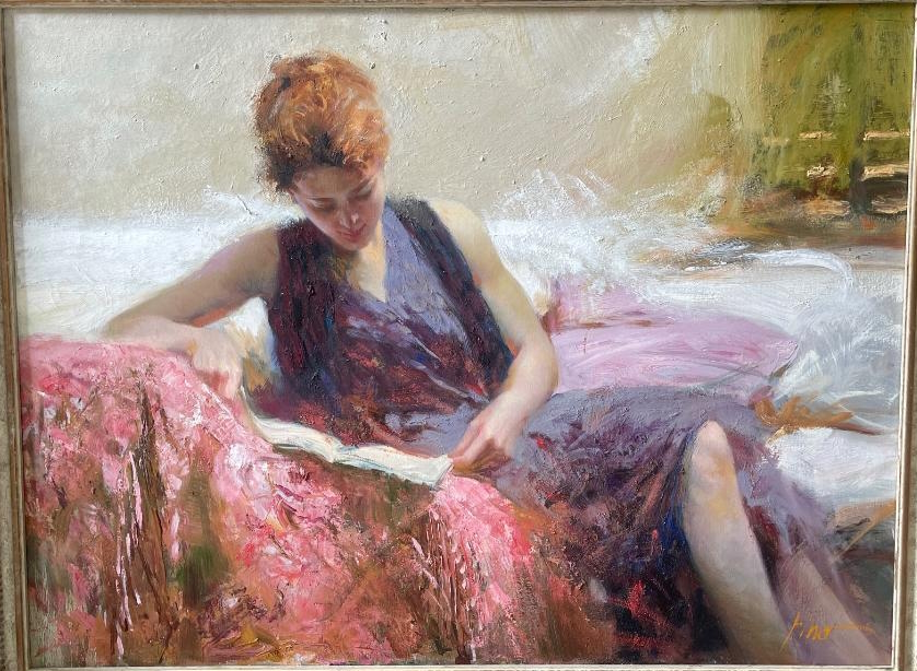 Original Painting, Quiet Moments by Pino