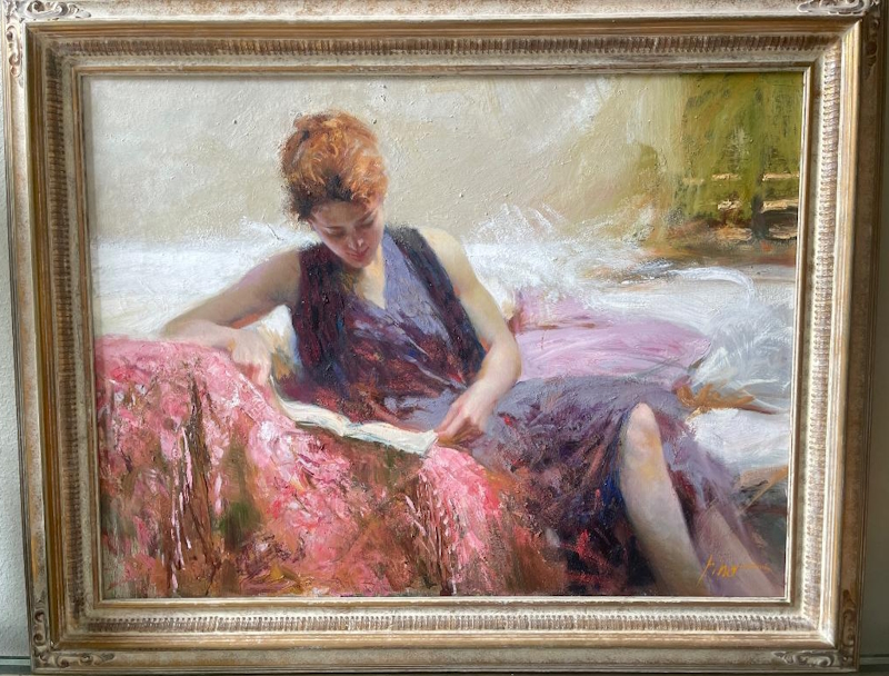 Original Painting, Quiet Moments by Pino