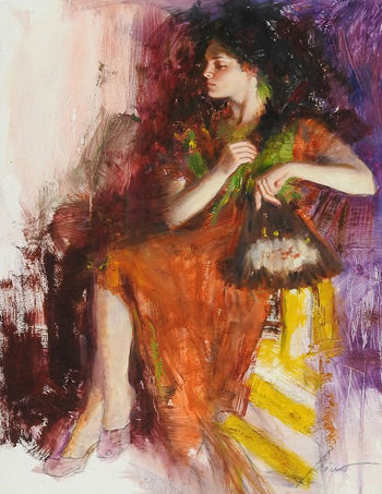 Original Painting, Reflections by Pino