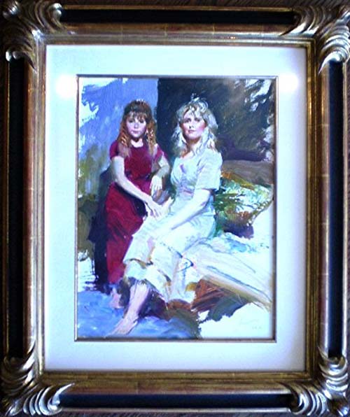 Original Painting, A Study of Mother and Child by Pino