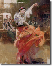 Flamenco in Red by Pino