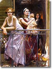 Waiting On The Balcony by Pino