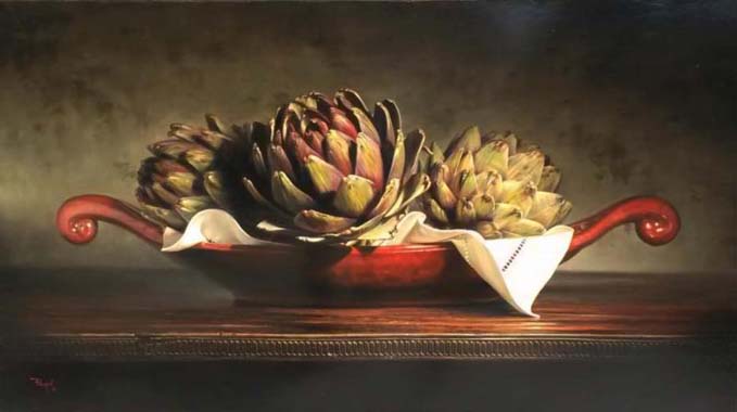 Original Painting, Artichokes by Kyle Polzin