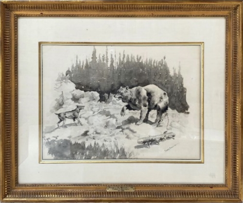 Trapped in the Wilderness Original Painting by Frederic Remington