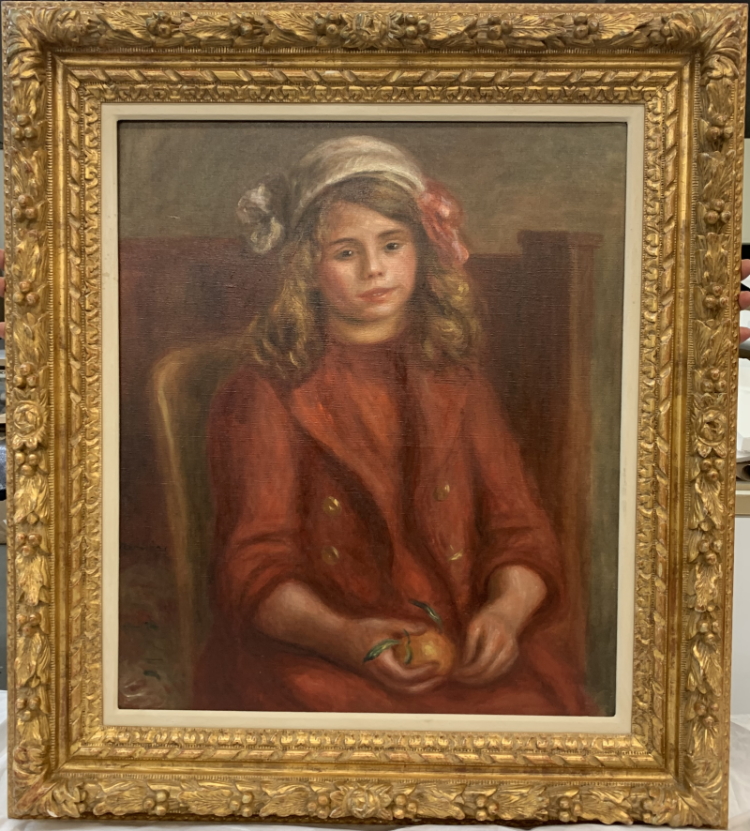Fillette à l'orange Original Painting by Auguste Renoir
