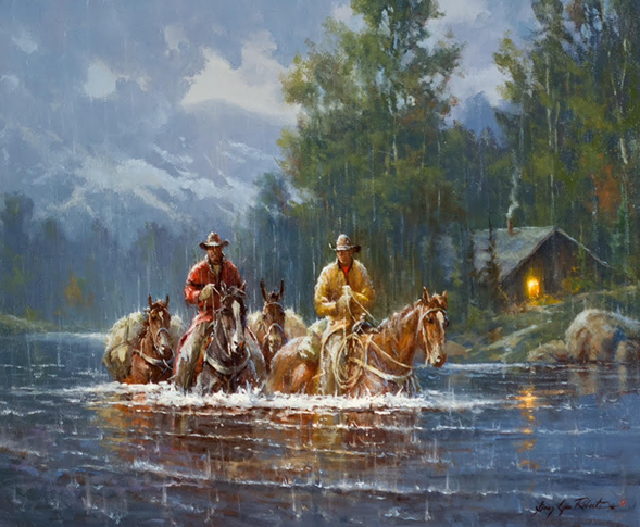 Knee Deep In High Water, a Gary Lynn Roberts Original Painting