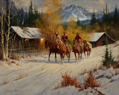 Early Morning Riders, a Gary Lynn Roberts Original Painting