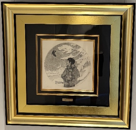 Norman Rockwell Original Drawing, Dust of Snow