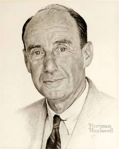 Norman Rockwell Original Drawing Adlai Stevenson Portrait Study