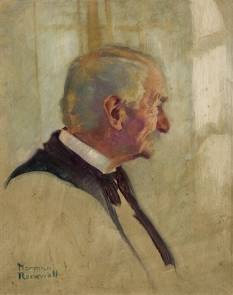 Norman Rockwell Original Painting Portrait in Profile