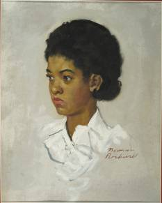 Norman Rockwell Original Painting Portrait of Adriane J. Dudley
 