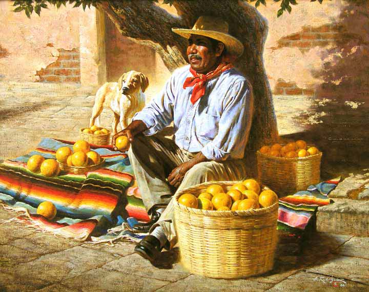 Original Painting, At Grand Mascorral by Alfredo Rodriguez