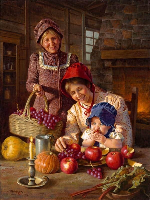 Original Painting, Grandma's Taste Tester 2012 by Alfredo Rodriguez