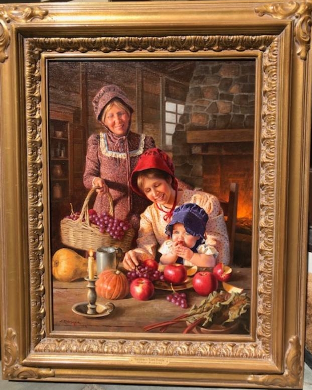 Original Painting, Grandma's Taste Tester 2012 by Alfredo Rodriguez