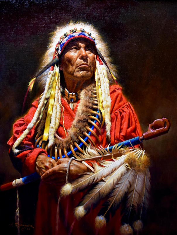 Original Painting, The Wise One by Alfredo Rodriguez
