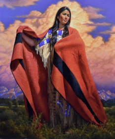 Original Painting, She Stands in Beauty by Alfredo Rodriguez
