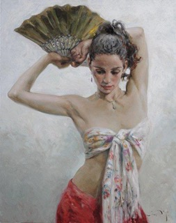 Flamenca Original Painting by Royo