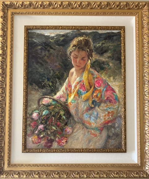 Vestida de Flores Original Painting by Royo