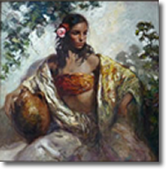Original Painting, Belleza Espanola by Royo