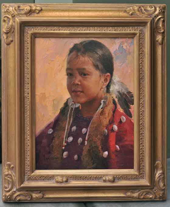 Original Painting, Lakota Girl by Mian Situ