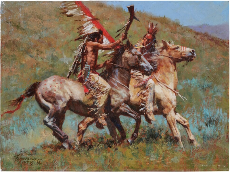 Original Painting, Counting Coup
 by Howard Terpning