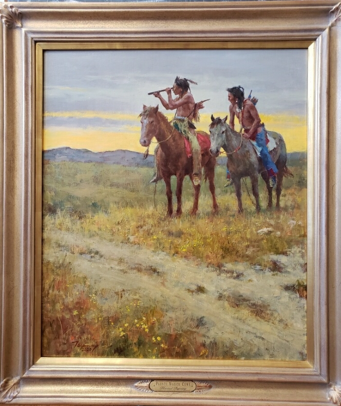 Original Painting, Many Wagons Come
 by Howard Terpning