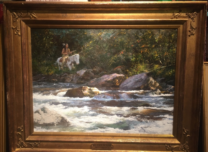 Original Painting, No Place to Ford
 by Howard Terpning