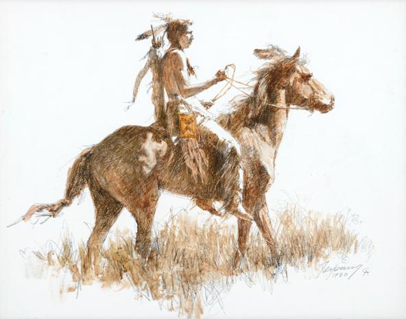 Original Painting, Sioux Scout
 by Howard Terpning