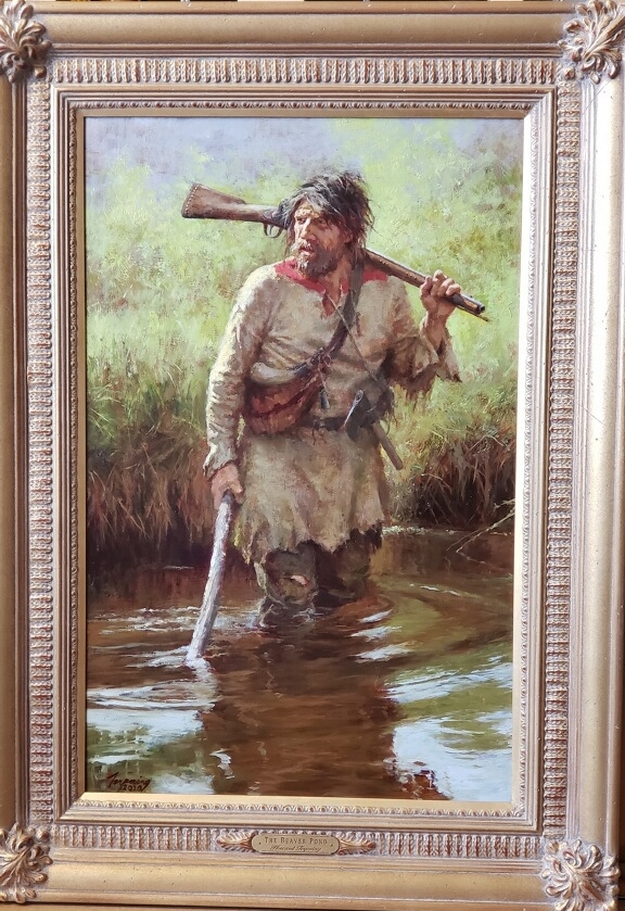 Original Painting, The Beaver Pond
 by Howard Terpning