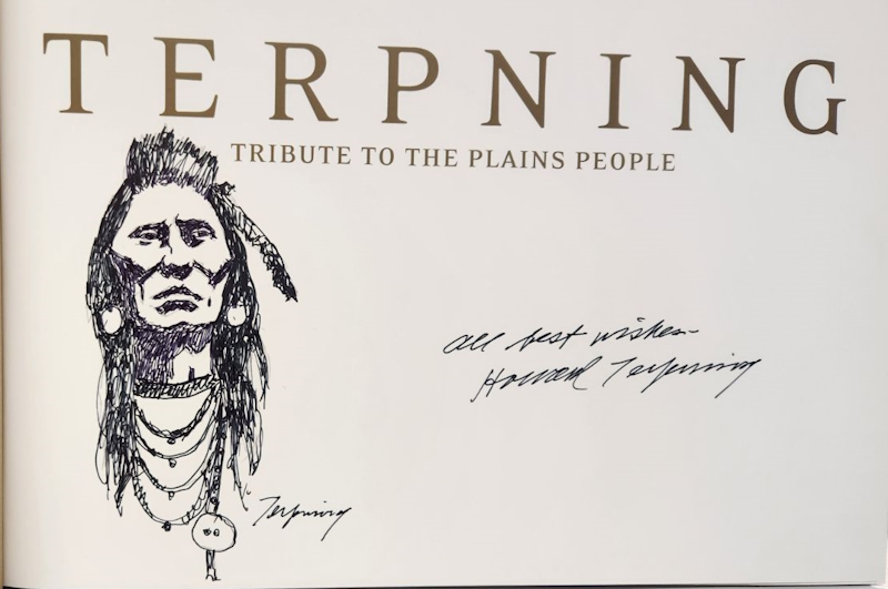 Traders Among the Crow - Tribute to the Plains People Collector's Book with Original Drawing by Howard Terpning