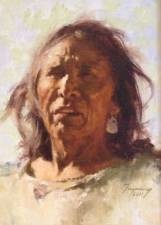 Original Painting, Indian Portrait by Howard Terpning